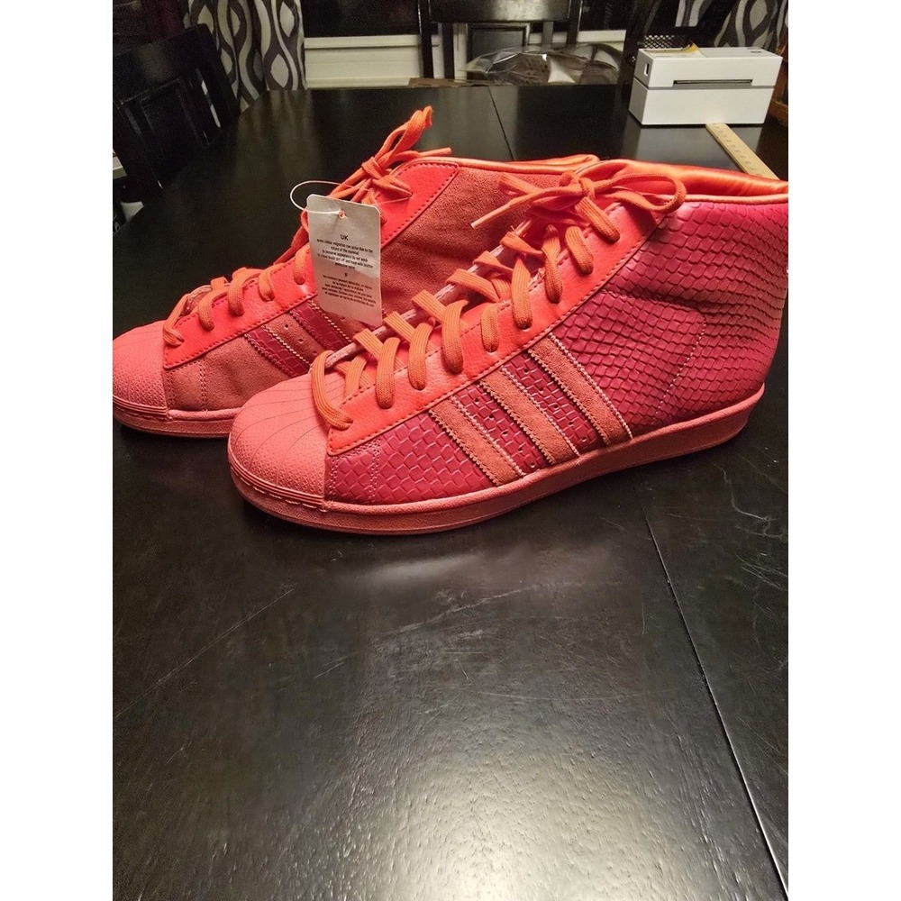 adidas S85958 Red High Top Casual Shoes Men's Size 11.5